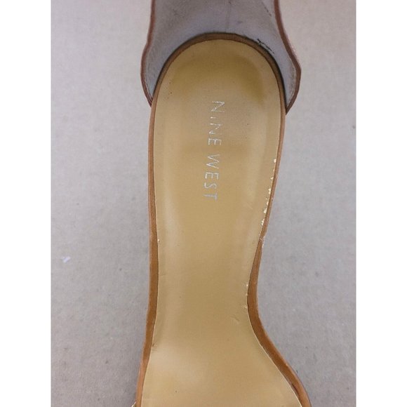 Nine West Tan Heels with Gold Accents - Picture 10 of 11